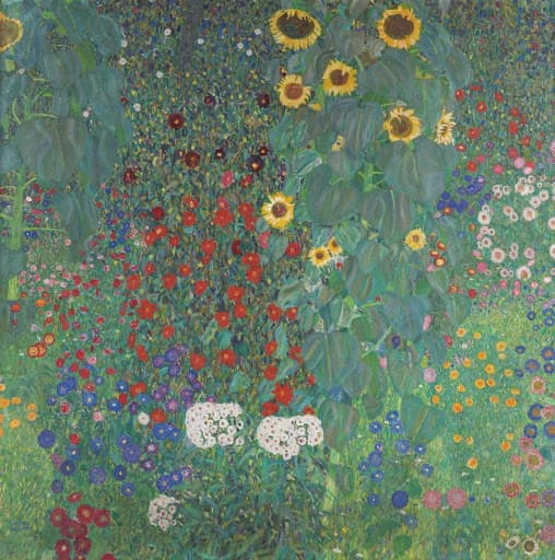 Jardin de ferme aux tournesols