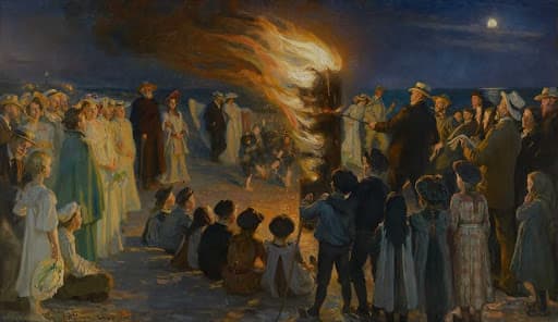 Feu de la Saint-Jean sur la plage de Skagen